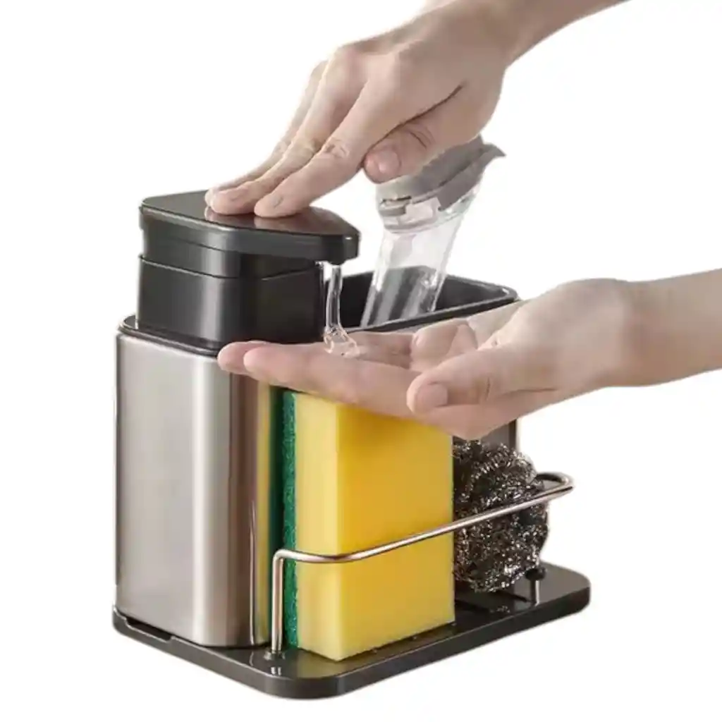 Dispensador De Jabon Con Soporte Para Cocina