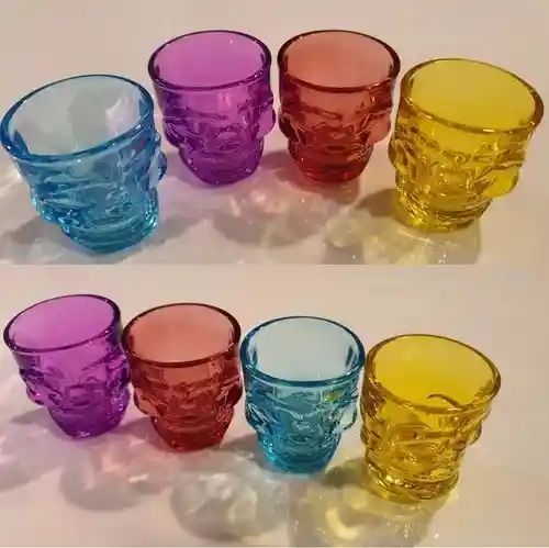 Copas Copa Shot Calavera Multicolor - Cráneo X 6 Unidades