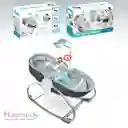 Silla Mecedora Y Cuna Con Movil, Gris- Azul