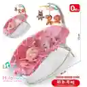 Silla Mecedora Vibradora Y Musical Para Bebé 2 En 1 Rosada