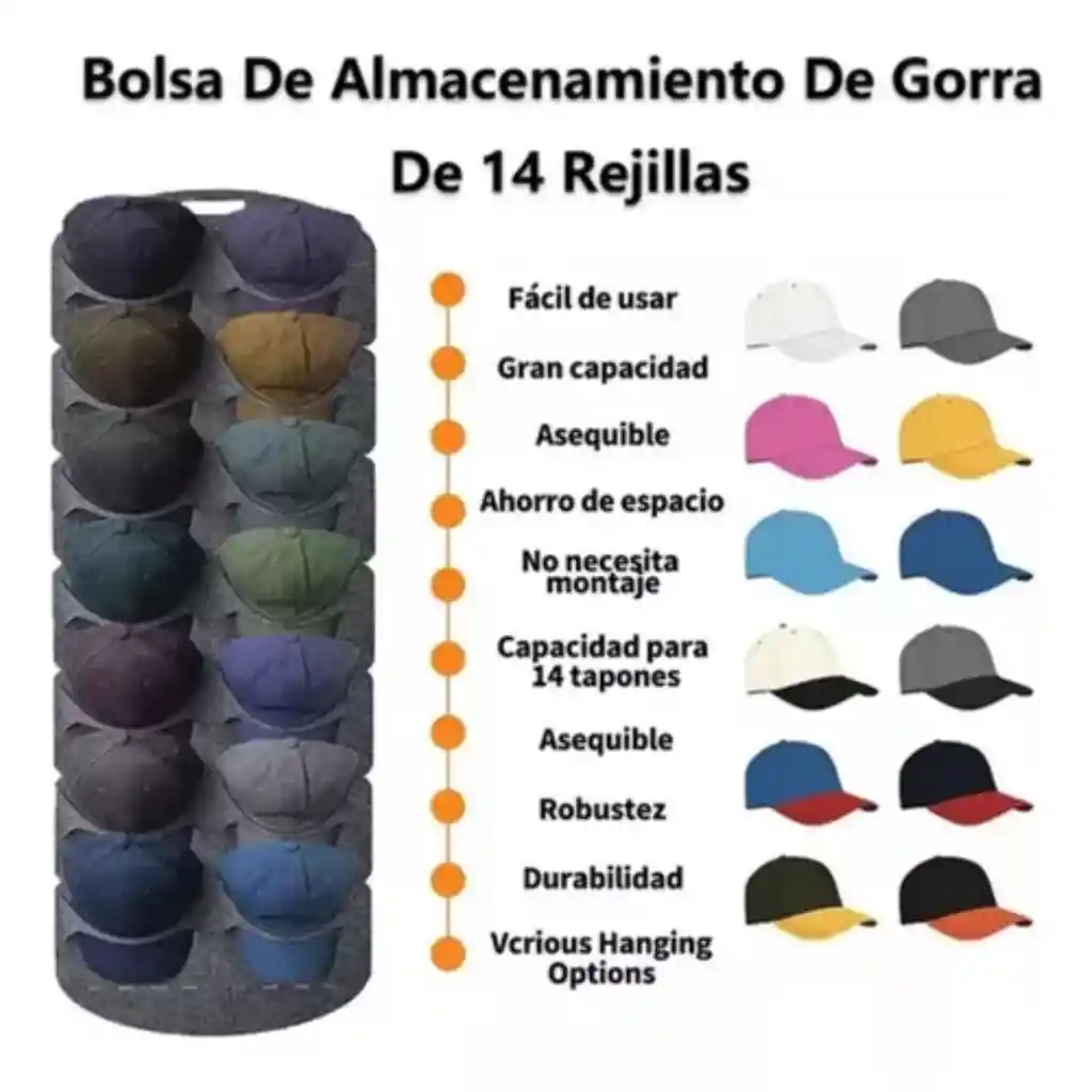 Organizador De Gorras Colgante