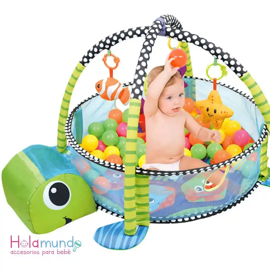 Gimnasio Corral Tortuga Para Bebé Incluye Pelotas
