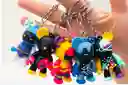 Llaveros De Oso De Peluche De Dibujos Animados De Pvc De Goma Suave En Estilo De Graffiti