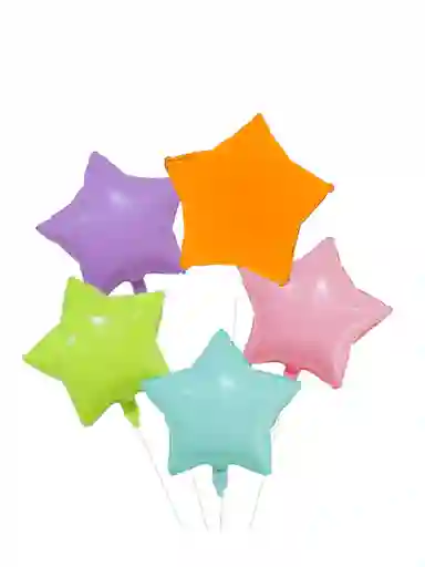Globos Estrellas Color Pastel Decoración Fiestas X5und