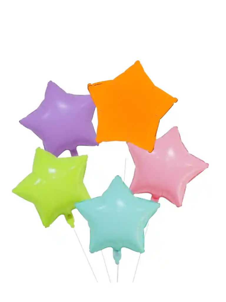 Globos Estrellas Color Pastel Decoración Fiestas X5und