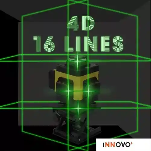 Nivel Laser 4d 16 Líneas Autonivelante 2 Baterias Con Accesorios Profesional Estuche