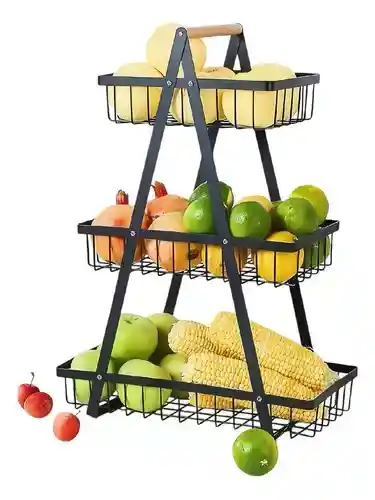 Organizador Frutero Alimentos 3 Pisos Elegante Para Cocina Innovo Home