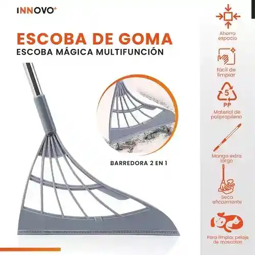 Escoba Magic Silicona Para Pisos Laminados Marmol Porcelanato Barre Trapea Innovo Home