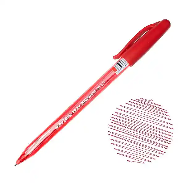 Esfero Rojo Con Tapa Punta Fina 0.7 O 1.0 Mm X Unidad