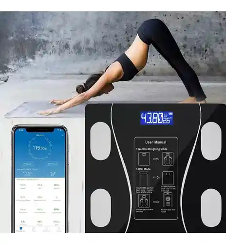 Báscula Pesa Bluetooth Recargable Digital Inteligente Smart Innovo Health