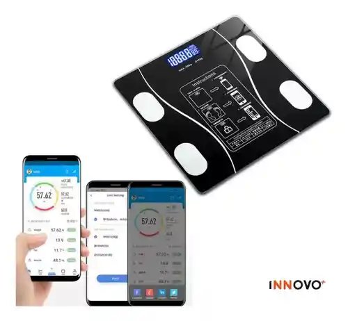 Báscula Pesa Bluetooth Recargable Digital Inteligente Smart Innovo Health