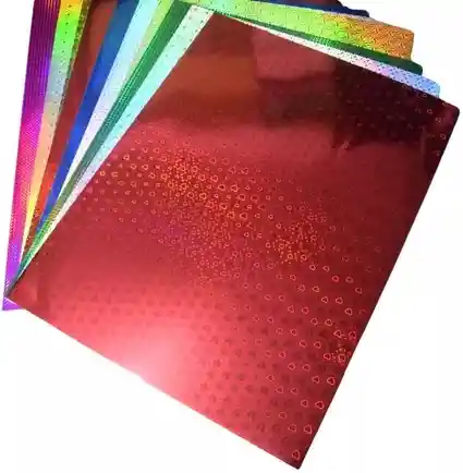 Cartulina Holografica 50x70 Color Rojo