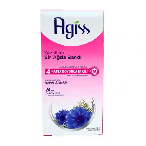 Banda Depilatoria Corporal Agiss X 24 Unds - Piel Normal