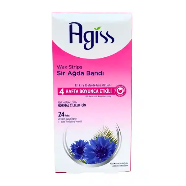 Banda Depilatoria Corporal Agiss X 24 Unds - Piel Normal