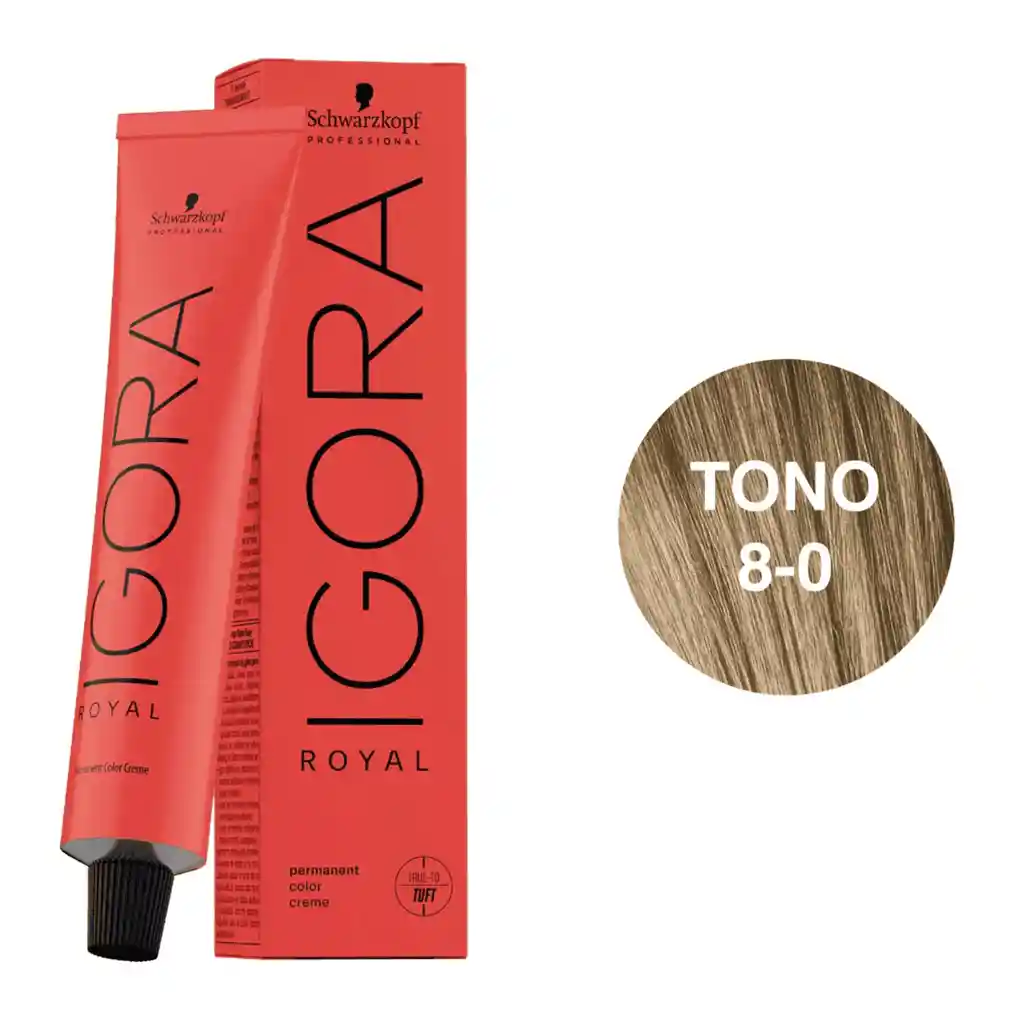 Igora Royal Tono 8-0 Rubio Claro Natural 60ml