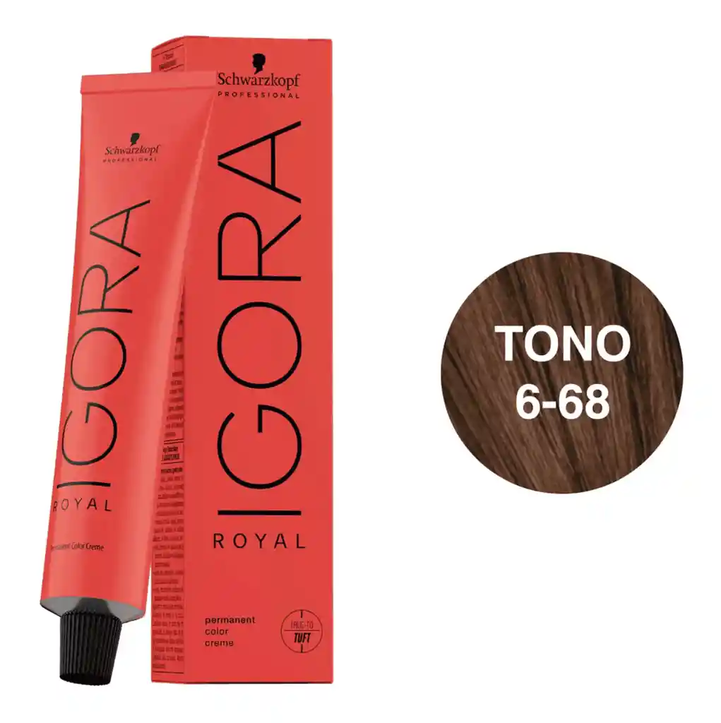 Igora Royal Tono 6-68 Rubio Oscuro Chocolate Rojo 60ml