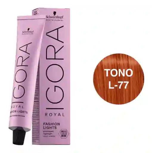 Igora Royal Fashion Lights Tono L-77 Cobrizo Intenso 60ml