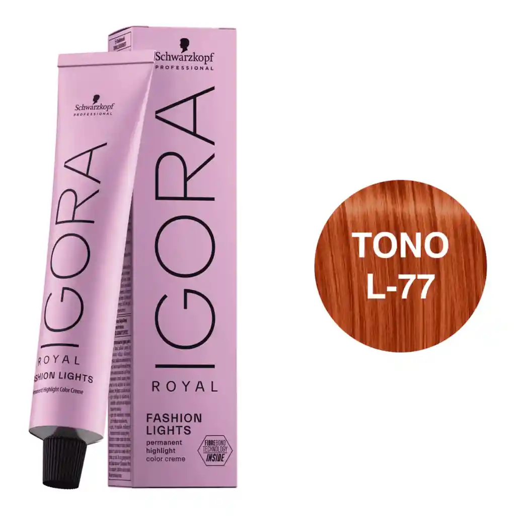 Igora Royal Fashion Lights Tono L-77 Cobrizo Intenso 60ml