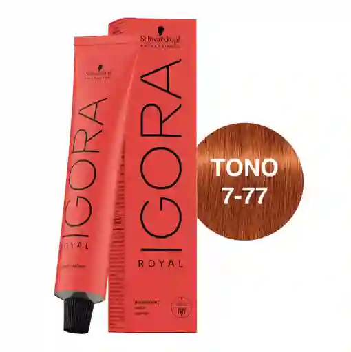 Igora Royal Tono 7-77 Rubio Medio Cobrizo Intenso 60ml