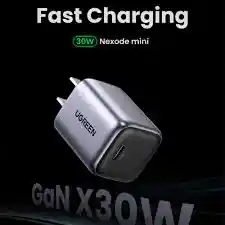 Cargador Ugreen Nexode Usb-c 30w Gris Carga Rápida (90901)