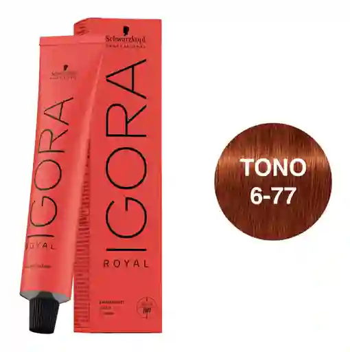 Igora Royal Tono 6-77 Rubio Oscuro Cobrizo Intenso 60ml
