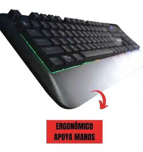 Teclado Gamer Led Aoas M-700 Mecanico Usb Español Rgb