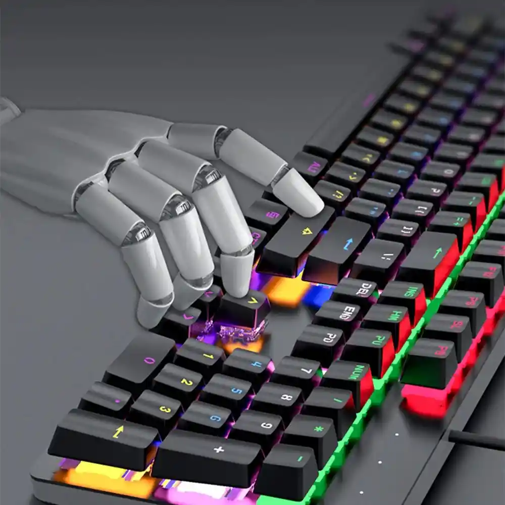 Teclado Gamer Led Aoas M-700 Mecanico Usb Español Rgb