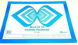 Block Bond 28 1/4 Formato Horizontal Grande X 20 Hojas Blanco