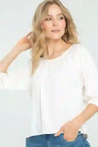 Blusa Dhalton Color Marfil Talla L