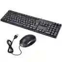 Teclado Multimedia Usb Para Pc Tj-818 + Mouse Usb Óptico Iluminado