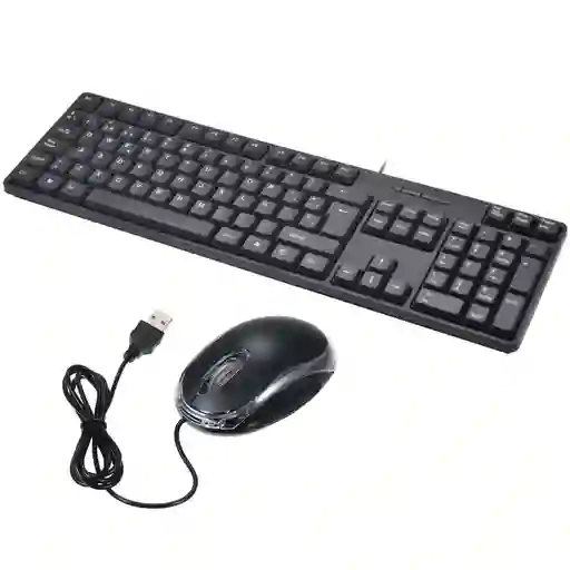 Teclado Multimedia Usb Para Pc Tj-818 + Mouse Usb Óptico Iluminado