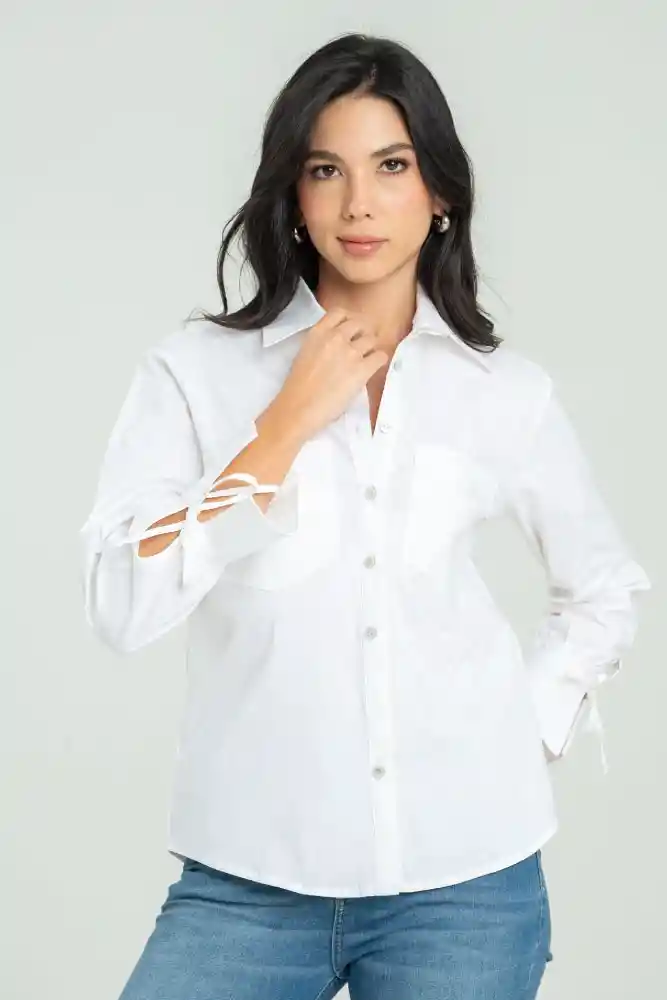 Camisa Mhelor Color Blanco Talla M