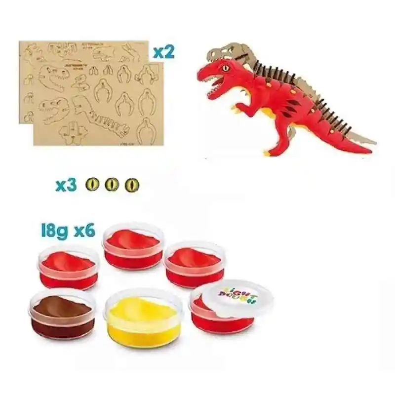 Juego Set Creativo Figura Para Moldear T-rex Para Niños