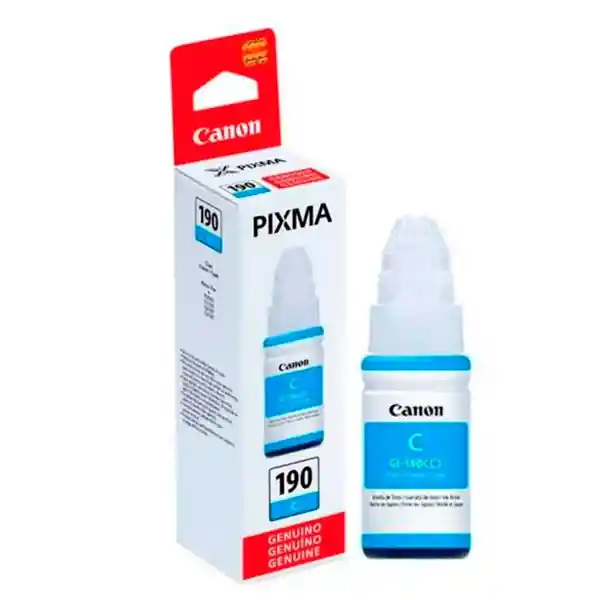 Botella De Tinta Canon 190 Cyan Original