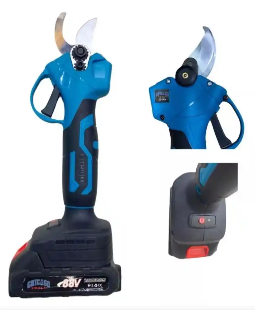 Mini Motosierra 6 Pulgadas Mas Tijeras Jardinería Recargable 88 V