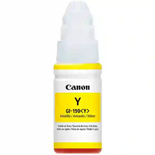 Botella De Tinta Canon 190 Amarilla 70ml Original