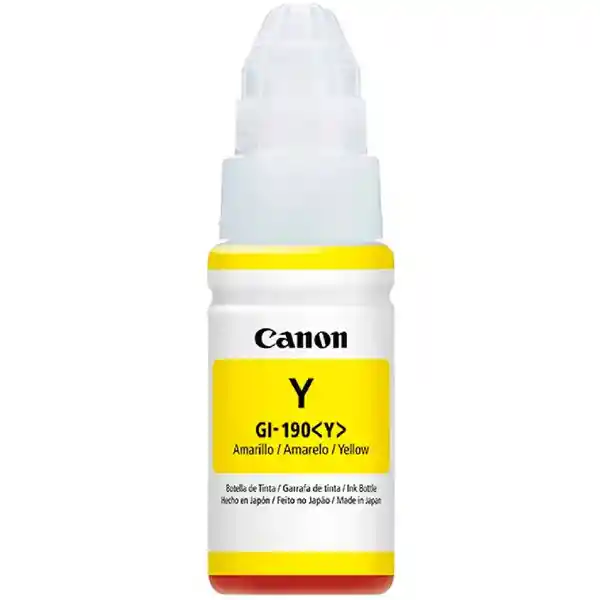 Botella De Tinta Canon 190 Amarilla 70ml Original