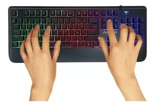 Teclado Gamer Led Aoas M-700 Mecanico Usb Español Rgb