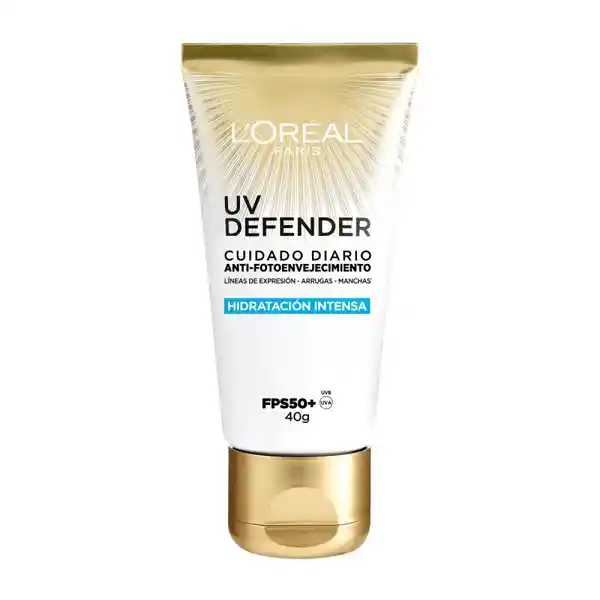 Protector Solar Diario Loreal Paris Uv Defender Hidratación Intensa Fps50+ 40gr