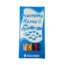 Plastilina Rapid 9 Colores Mediana