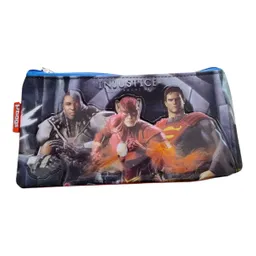 Cartuchera Liga De La Justicia Superman, Flash Y Victor Stone