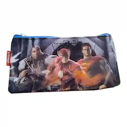 Cartuchera Liga De La Justicia Superman, Flash Y Victor Stone