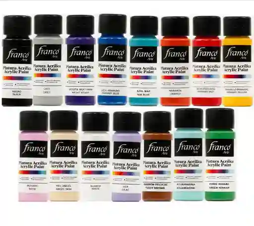 Pintura Acrílica Franco Arte X 15 Colores