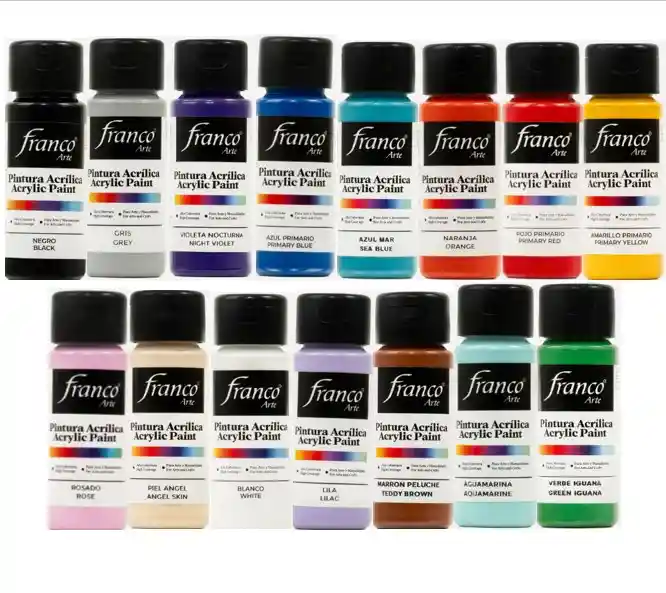 Pintura Acrílica Franco Arte X 15 Colores
