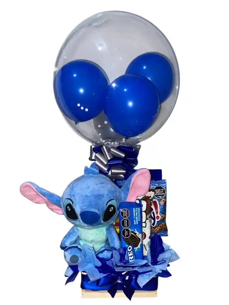 Regalo Stich Azul Para Cumpleaños,de Feliz Día ,para Cualquier Ocasión