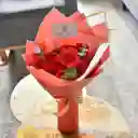 Bouquet De 12 Rosas Rojas De Exportación