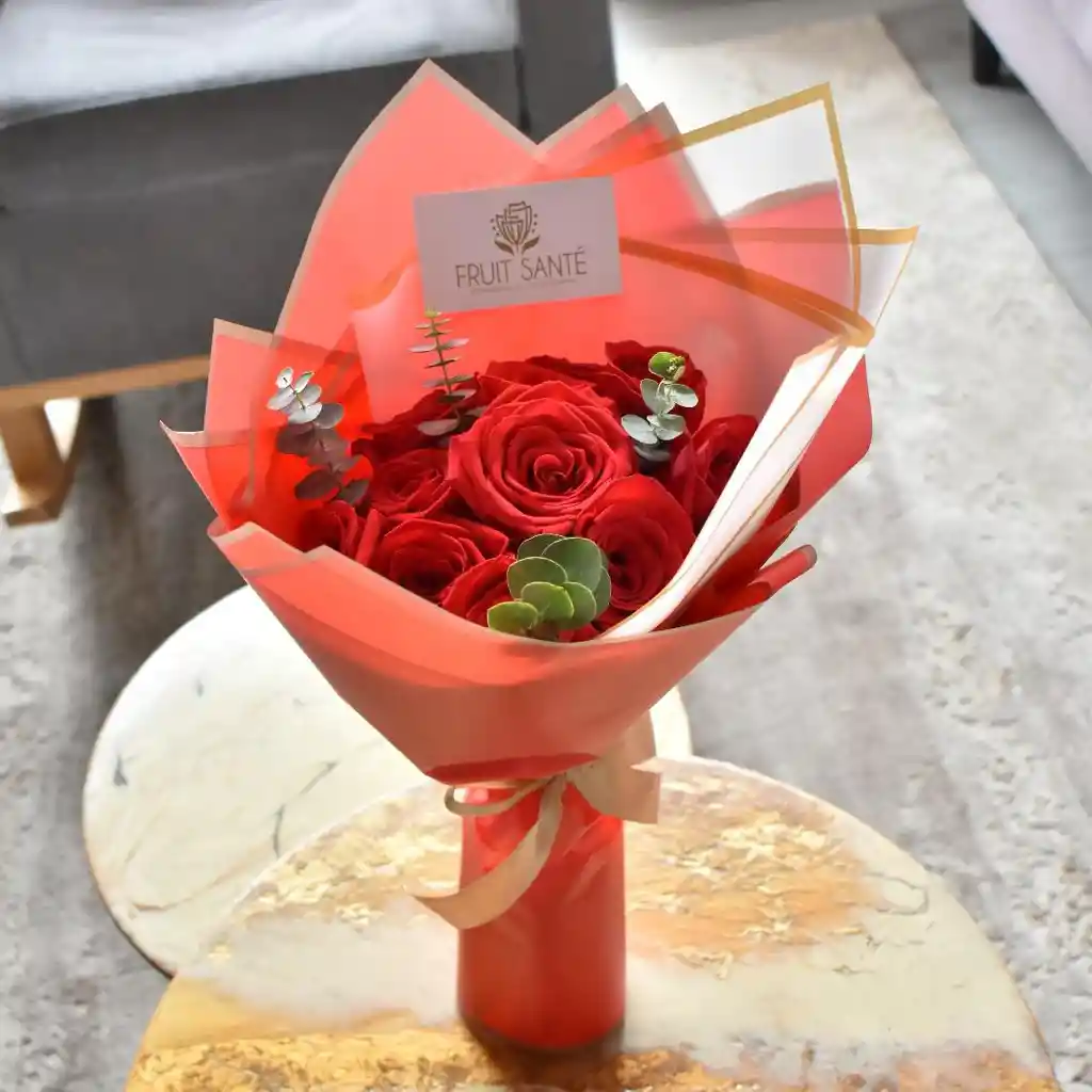 Bouquet De 12 Rosas Rojas De Exportación