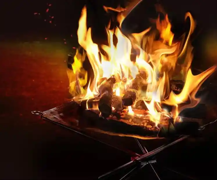 Malla Fogata Leña Portatil Camping Asgard Plegable Ligera (0)