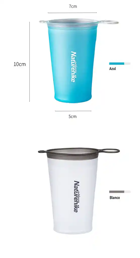Vaso Plegable Viajero Camping Runing Reutilizable Naturehike