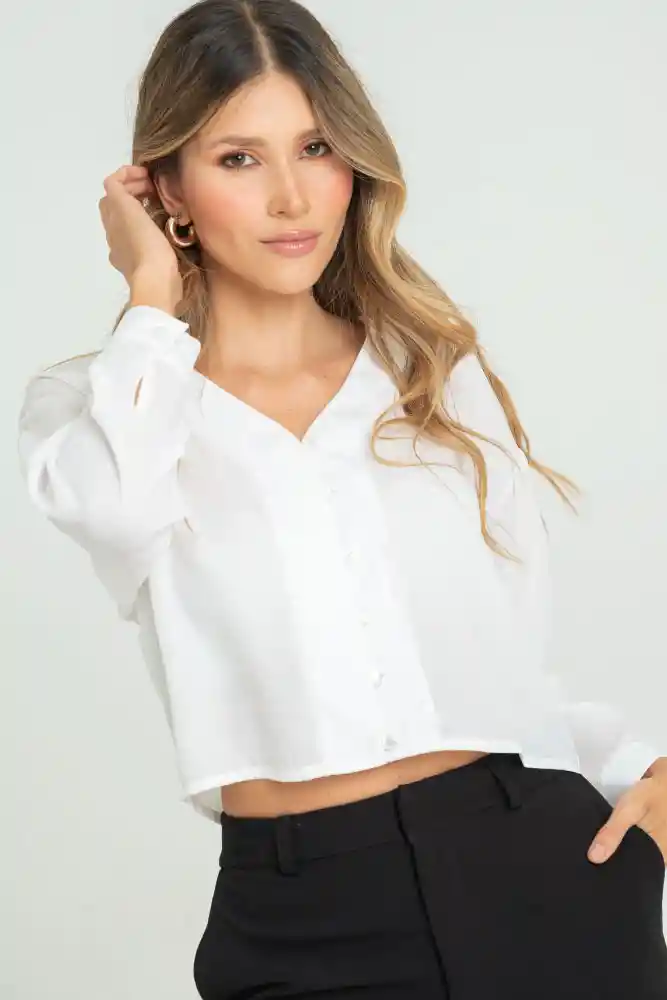 Blusa Blahise Color Blanco Crudo Talla Xs